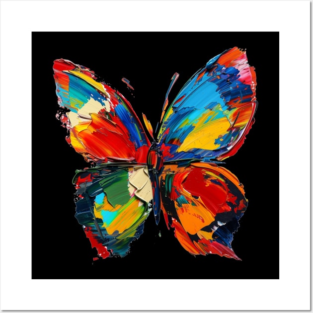 Butterfly Colorful Pop Art Design Animal Lover Gift Idea Wall Art by karishmamakeia